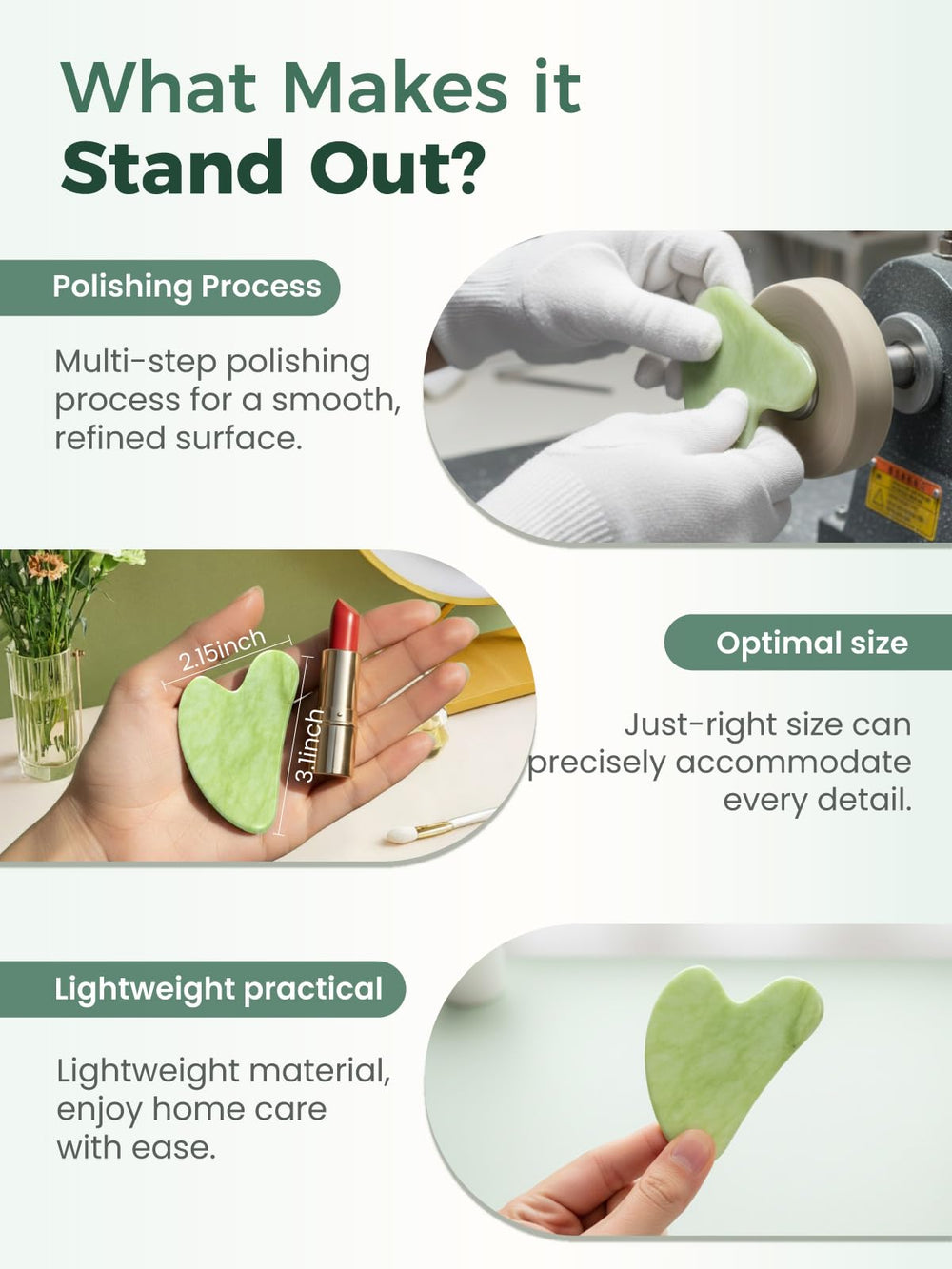Tophld Gua Sha tool massaging jawline and neck