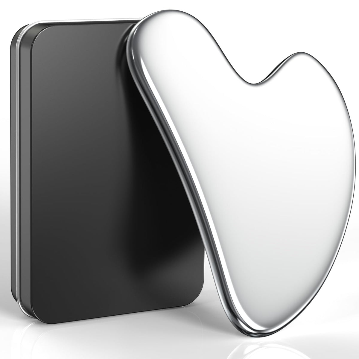 tophld stainless steel gua sha tool for the face promotes circulation and soothing massage.