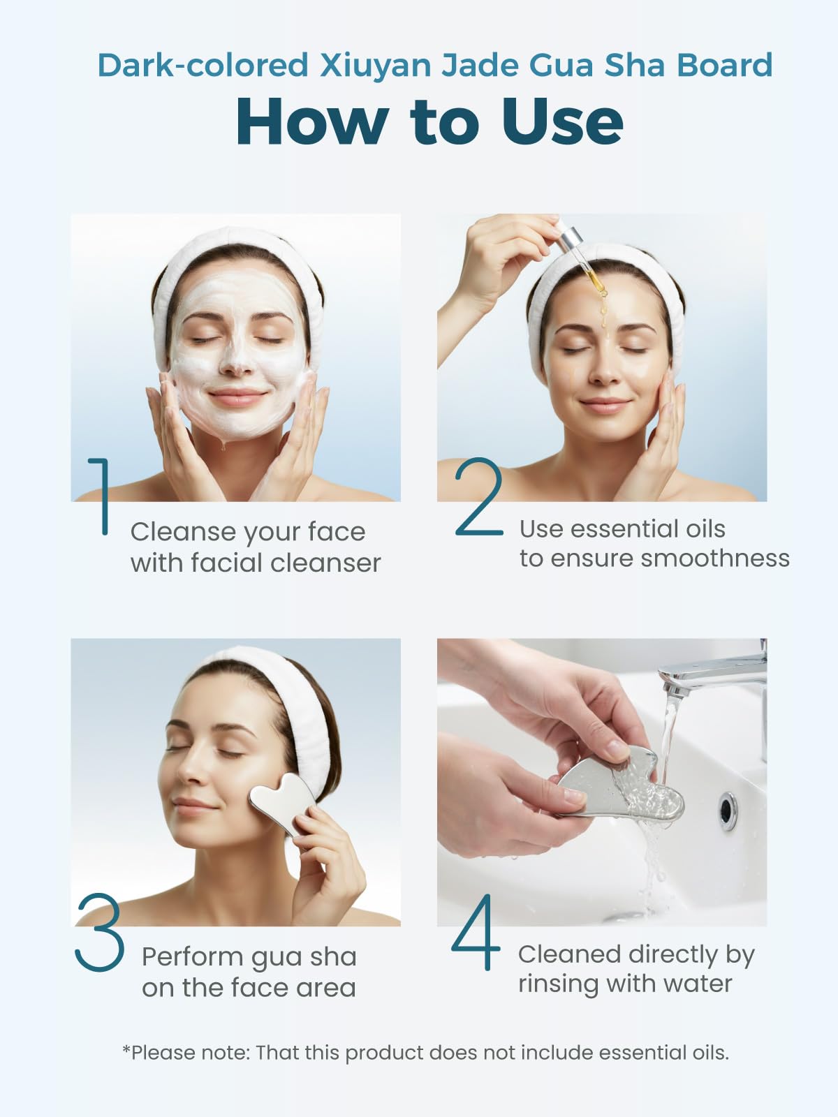 tophld heart-shaped gua sha tool provides soothing facial massage.
