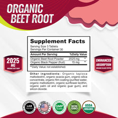 Toplux beet root tablets with black pepper highlighting absorption aid