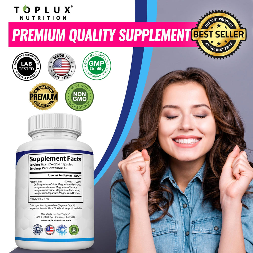 Toplux Magnesium Complex packaging display for gift-ready cartons.