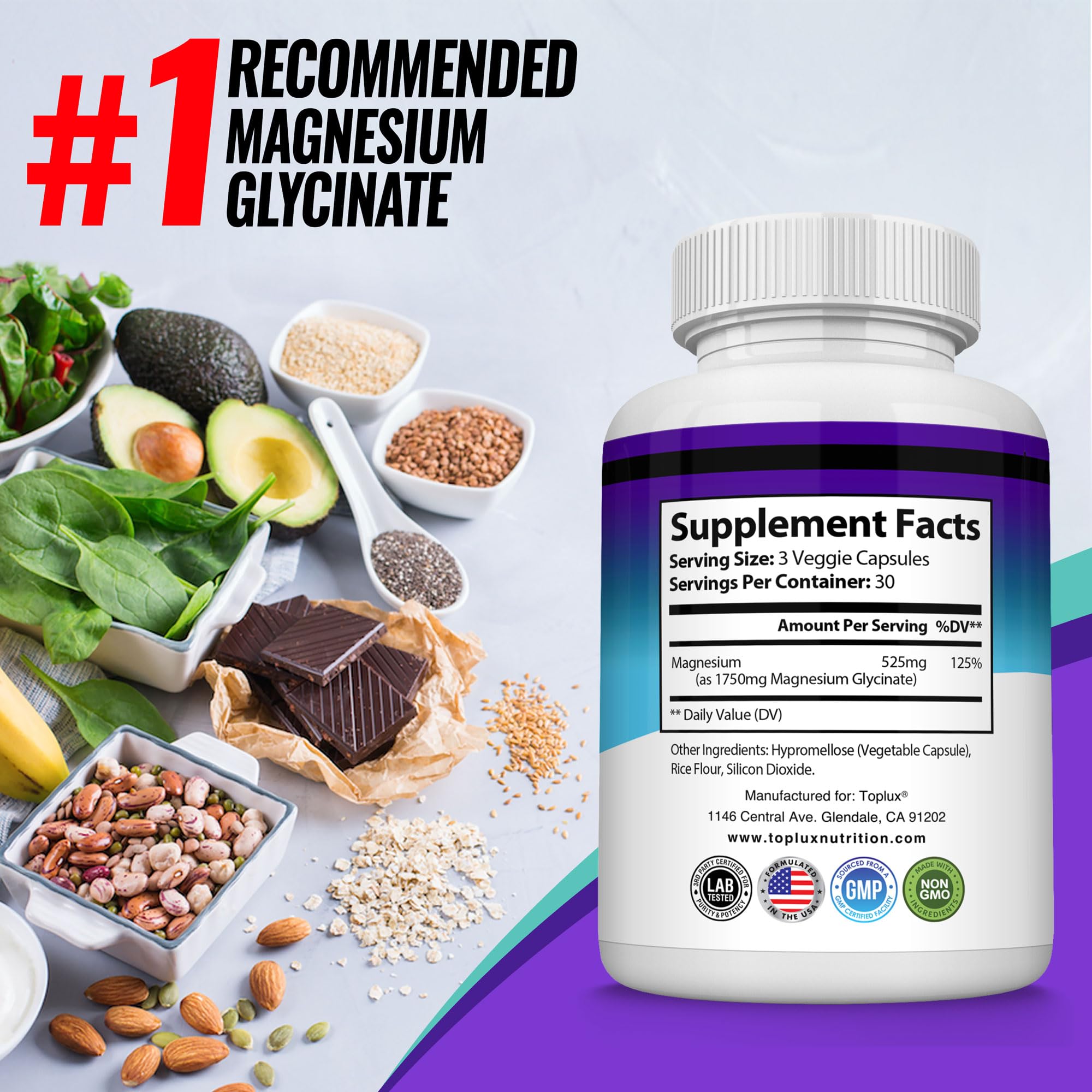 Person taking Toplux Magnesium Glycinate in daily routine for balanced energy