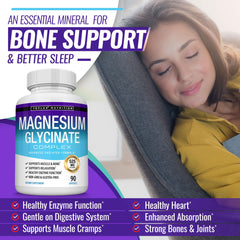 Ingredients panel of Toplux Magnesium Glycinate for bioavailability