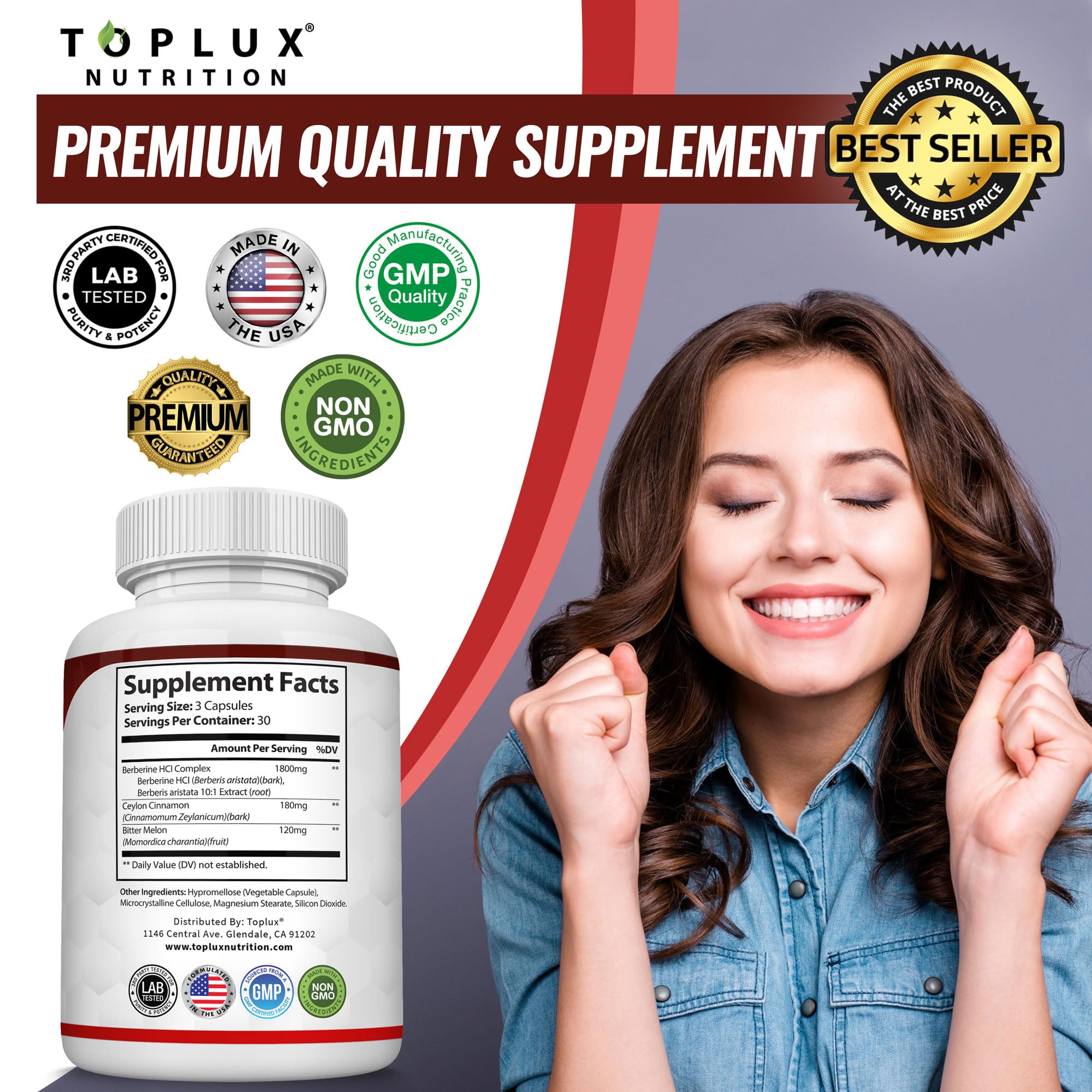 Toplux packaging vegan non-GMO artwork reassures a natural choice.