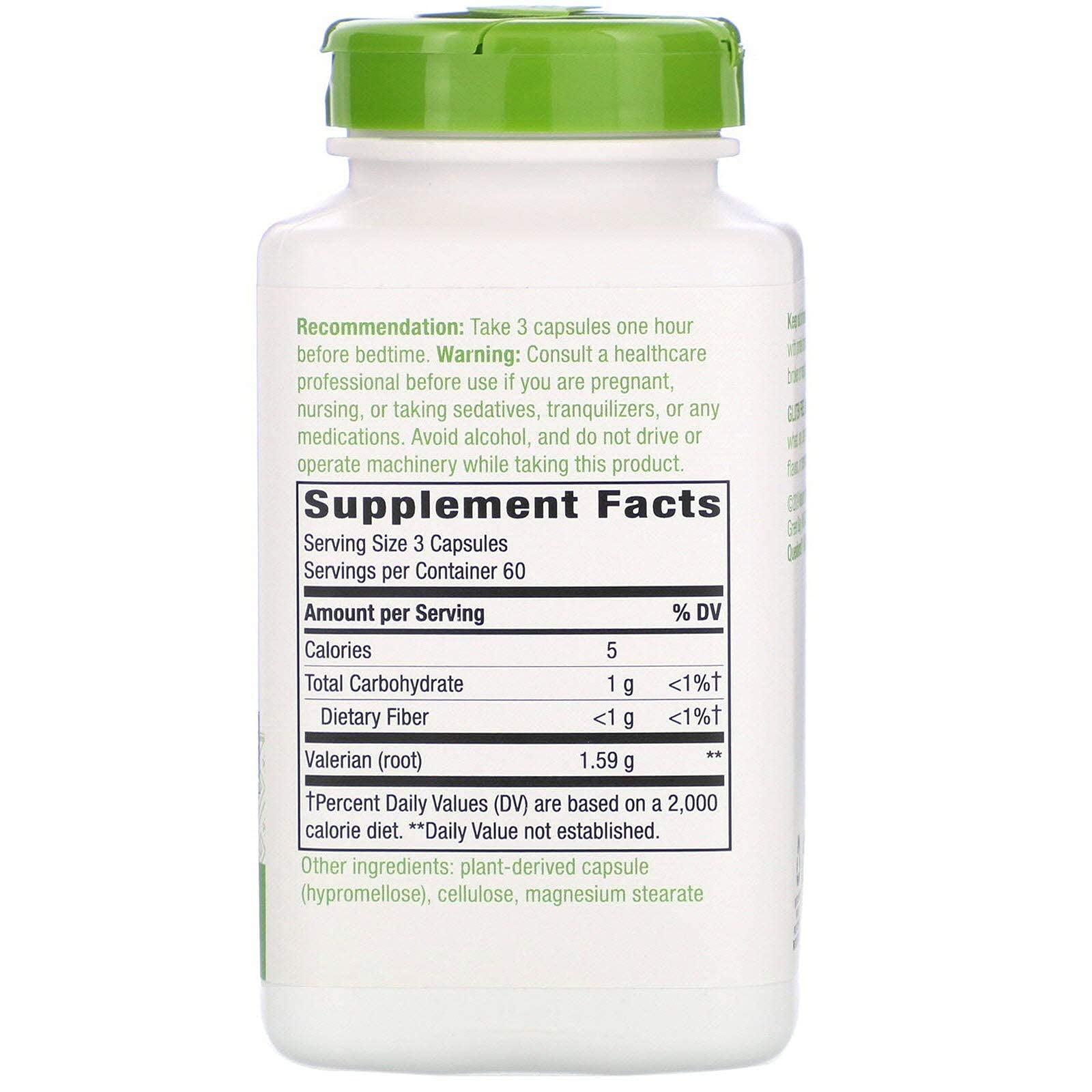 TOPNaturePlus Valerian Root capsules for a traditional sleep routine.