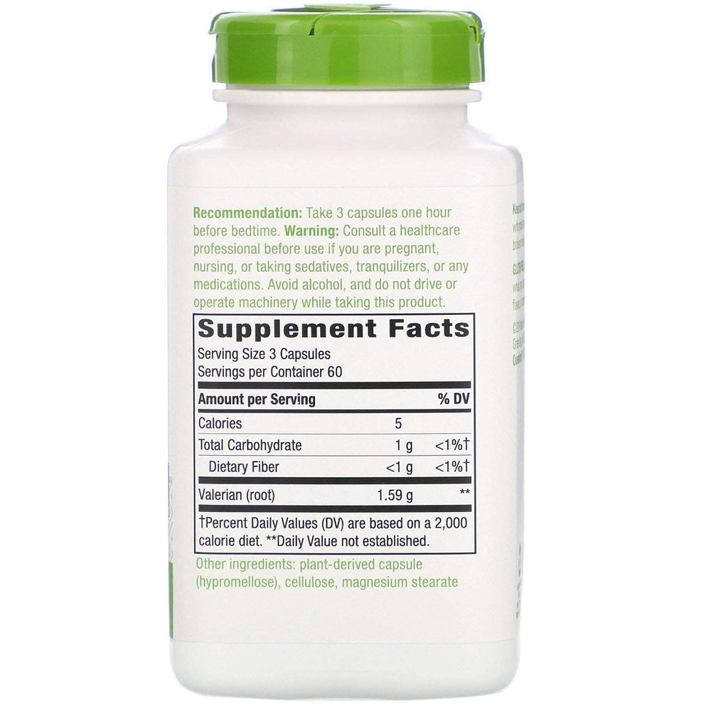 TOPNaturePlus Valerian Root capsules for a traditional sleep routine.