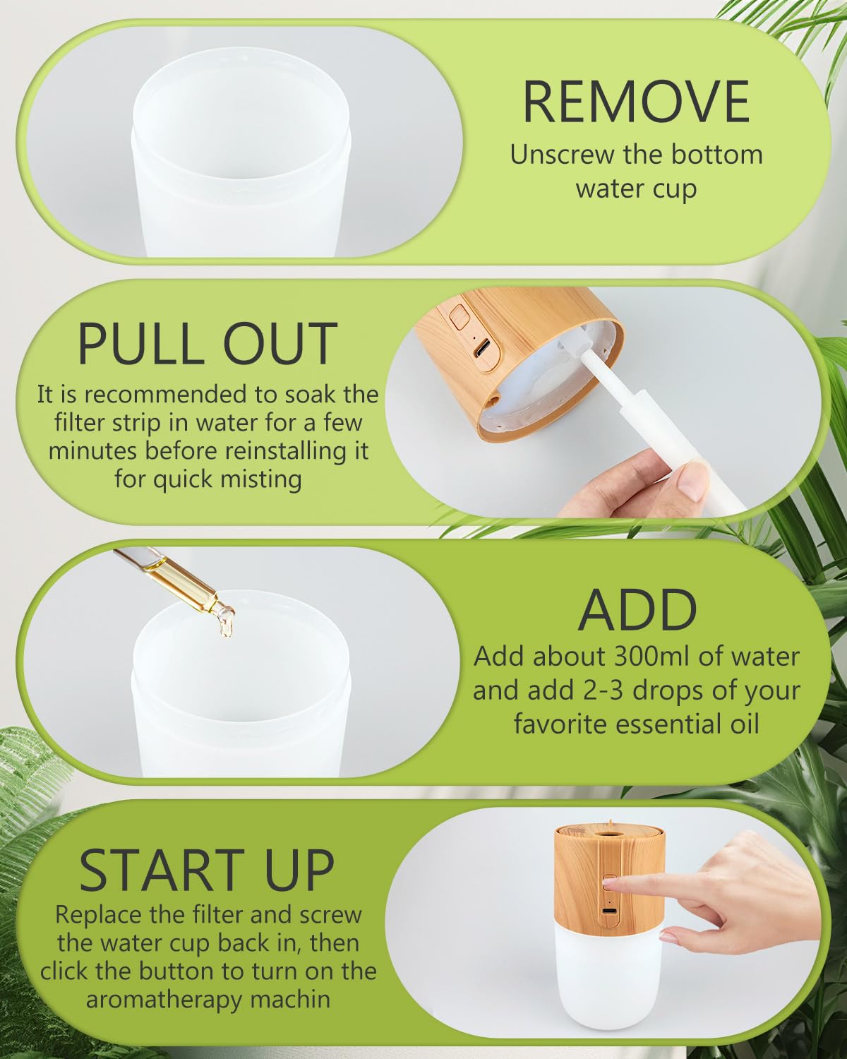 Torlaist diffuser operates quietly to minimize distractions