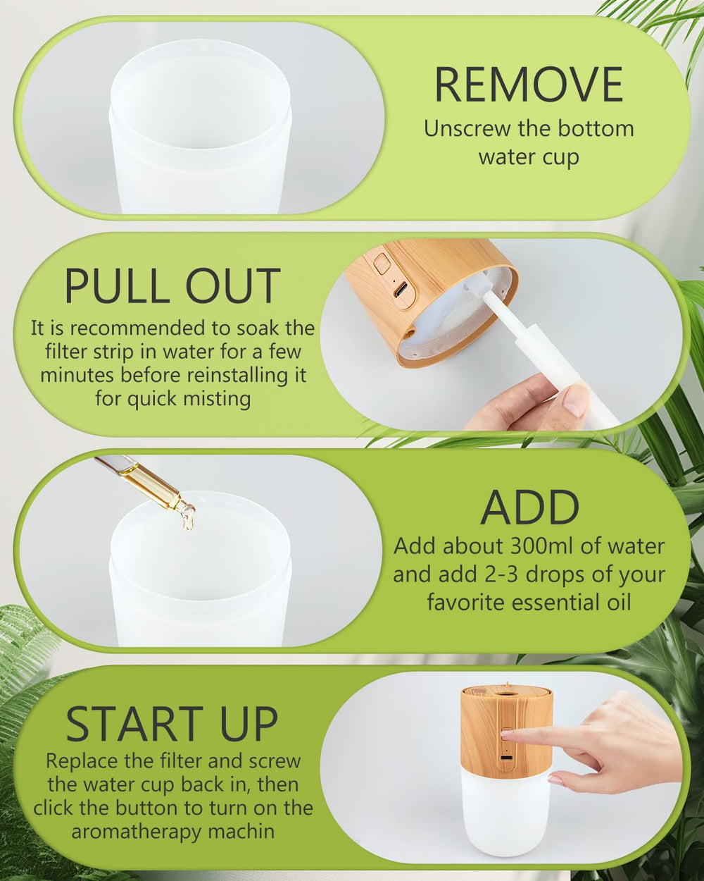 Torlaist diffuser operates quietly to minimize distractions