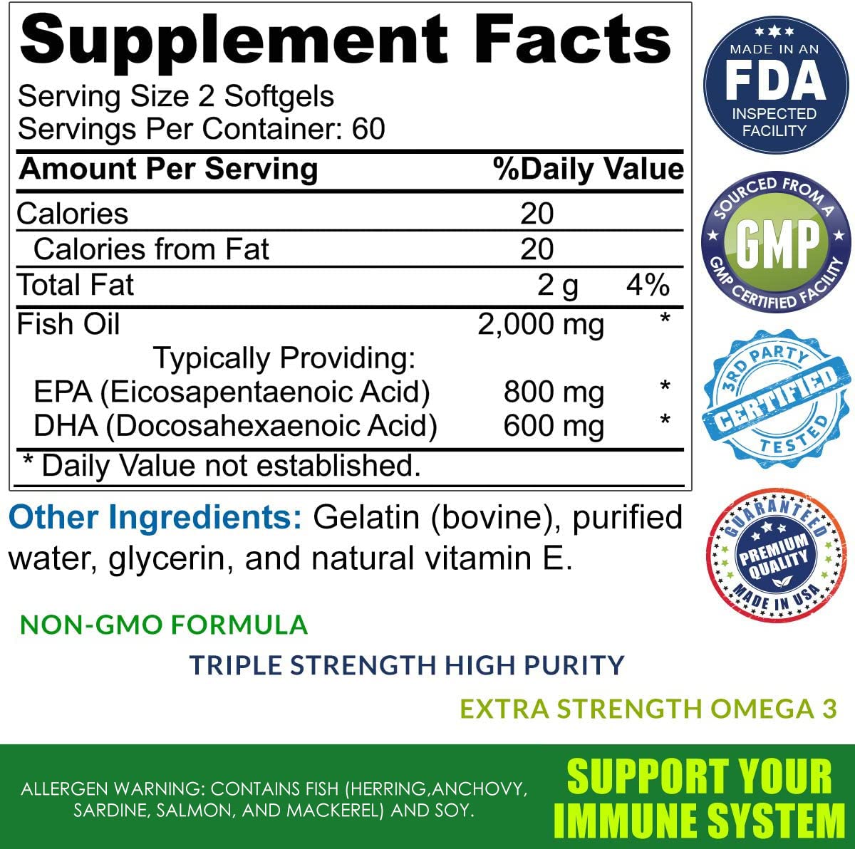 Total Activation Omega-3 with Vitamin E for extra antioxidant protection