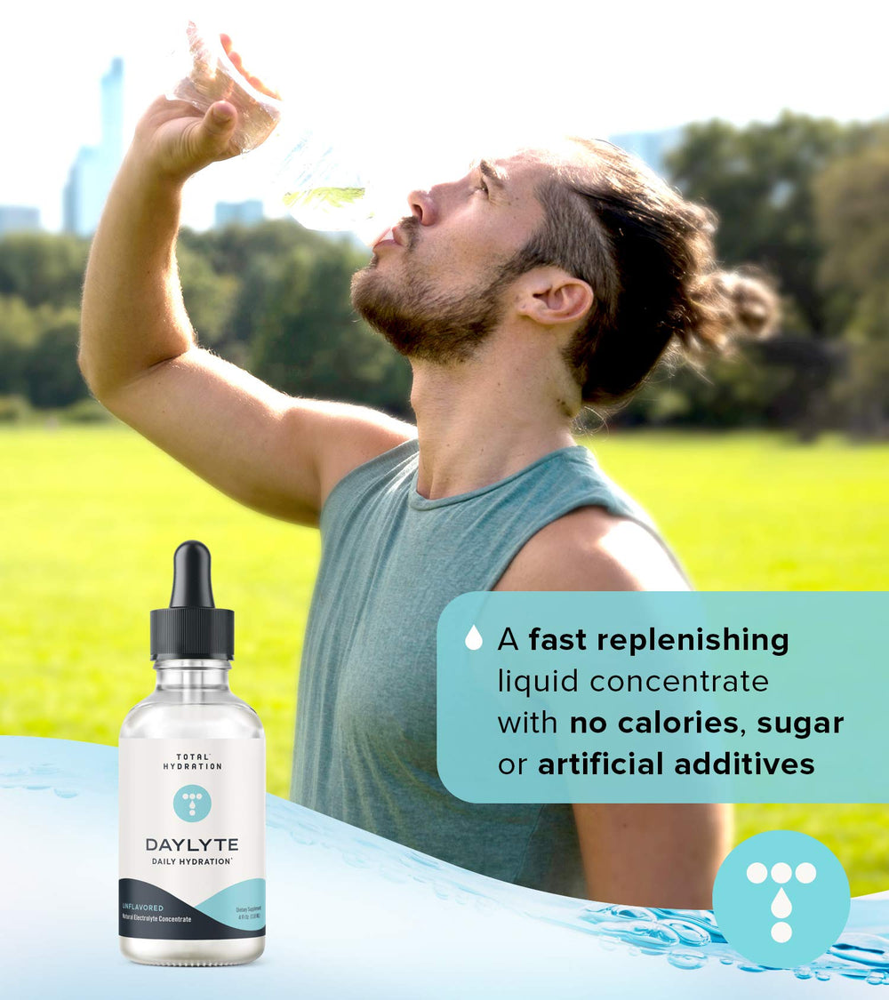 Total Hydration Daylyte Drops post-workout recovery image in athletic setting