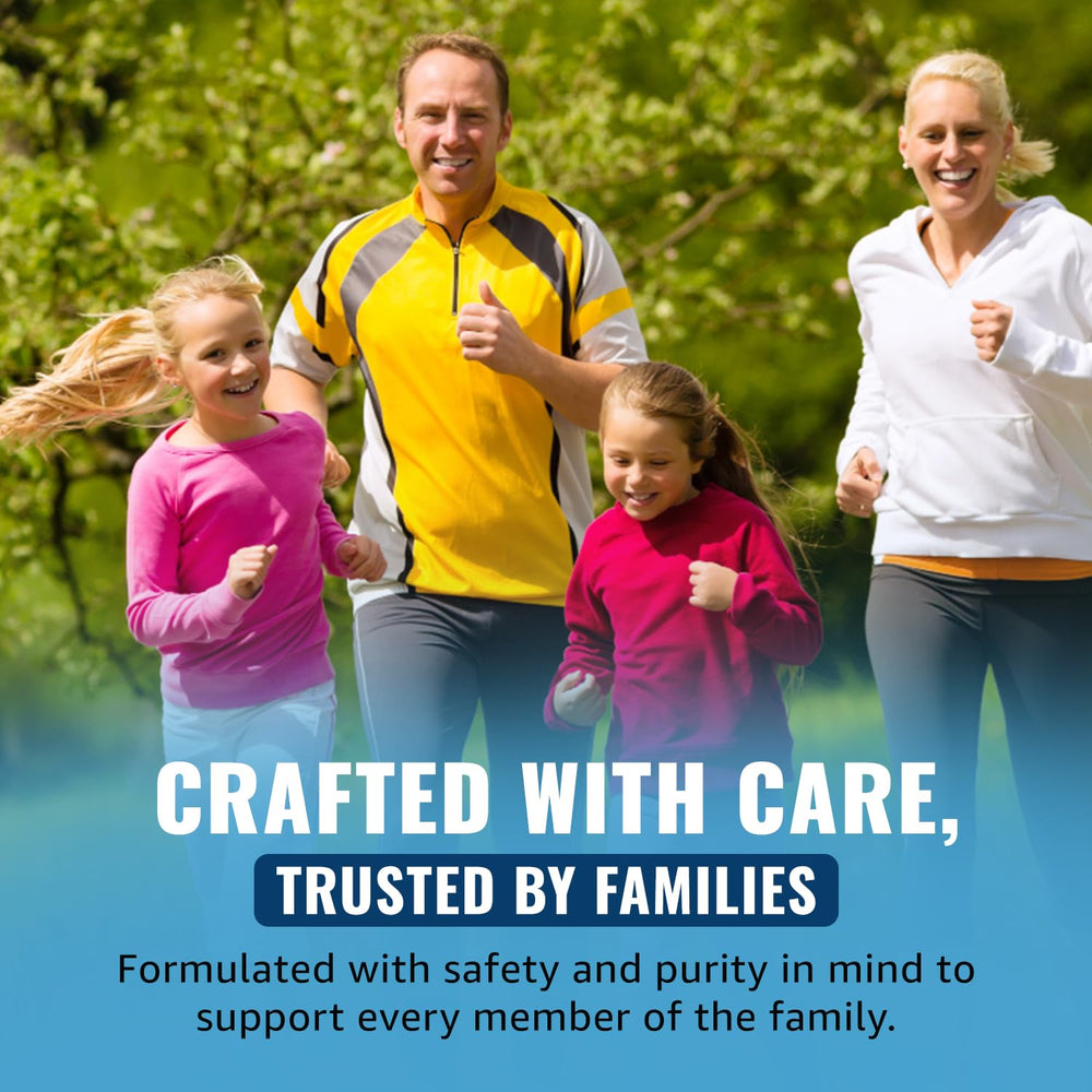 Total Nutra family-friendly drops simplify dosing with a kid-safe dropper.