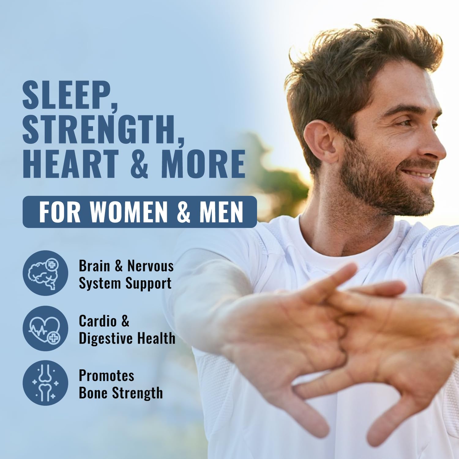 Total Nutra magnesium citrate form aiding easy absorption.