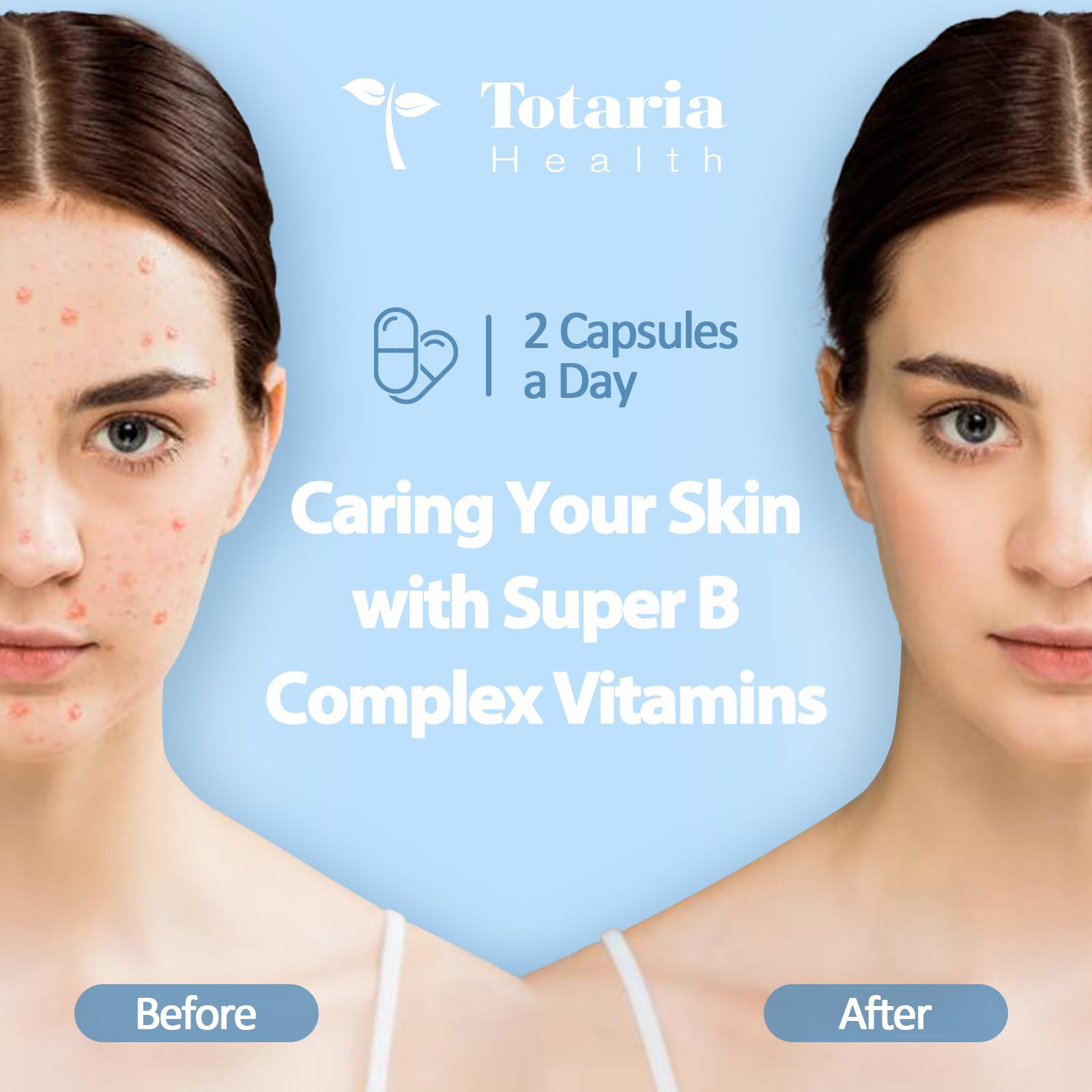 Totaria bottle top view showing compact daily supplement