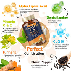 Close-up of Totaria Alpha Lipoic Acid capsules for daily antioxidant support.