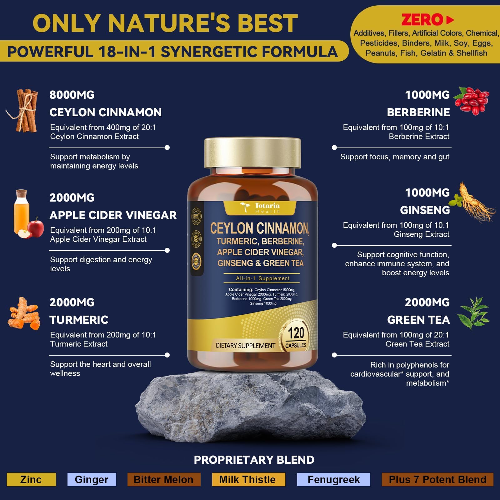 Totaria capsules featuring apple cider vinegar and turmeric for digestion-friendly daily use