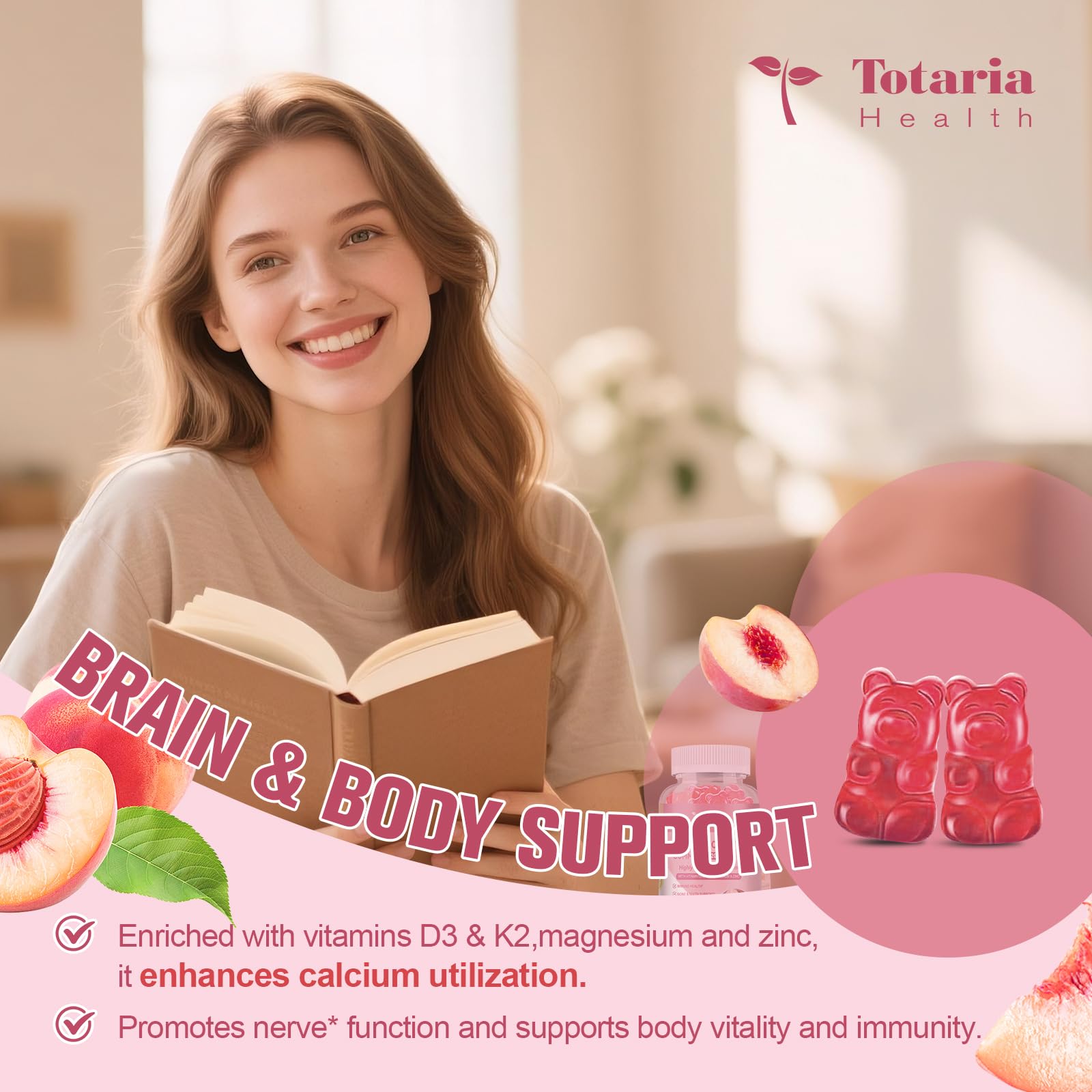 Totaria cranberry extract and seaweed add wellness to the formula.