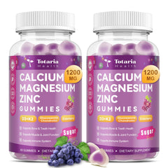 Totaria Gummies bottle top view highlights 1200 mg calcium for bone vitality