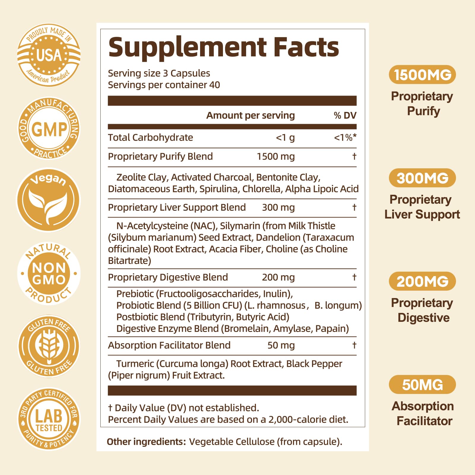 Totaria detox liver-support blend with milk thistle and dandelion.