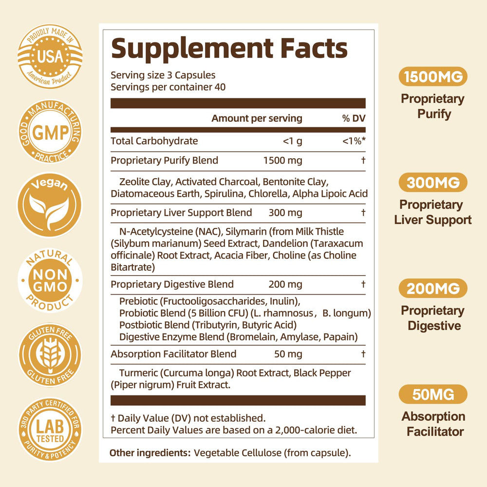 Totaria detox liver-support blend with milk thistle and dandelion.