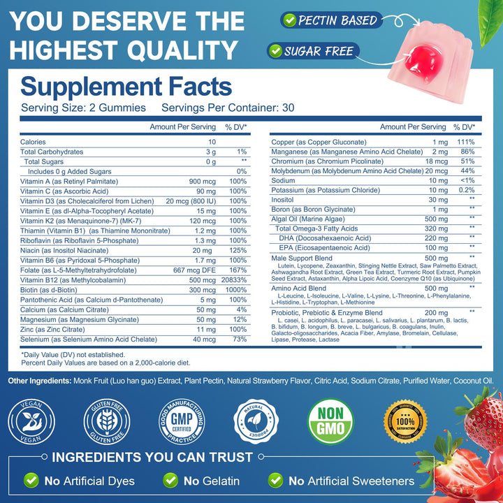 Totaria EAAs gummy close-up showing essential amino acids for muscle function