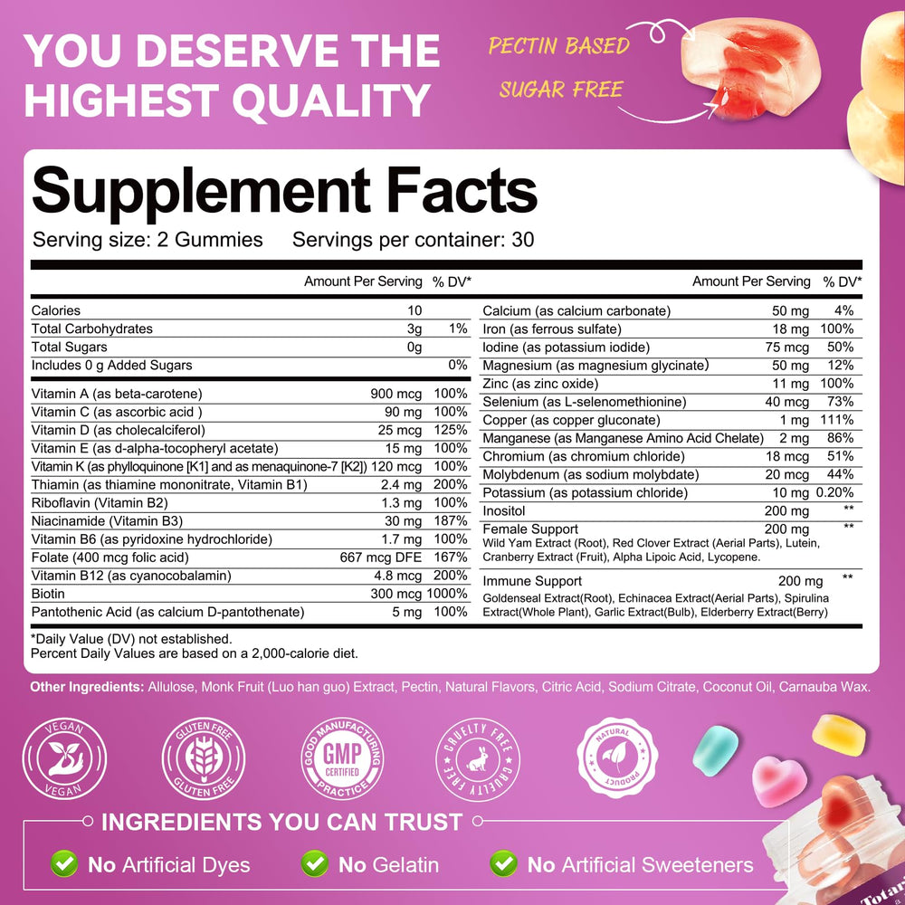 Totaria immunity-support gummies with elderberry close-up focusing on immune health potential