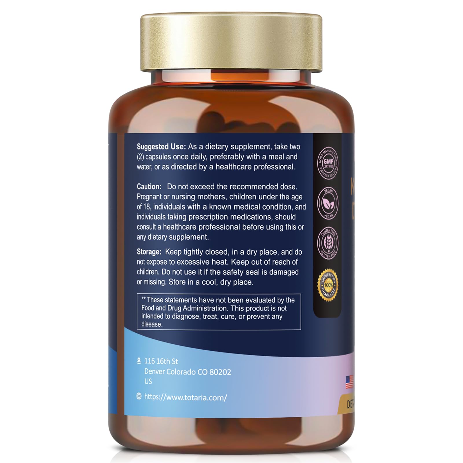 Totaria Kidney Cleanse USA-made image reinforces brand assurance and safety-first formulation.