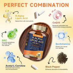Totaria R-ALA capsules arranged for easy daily antioxidant support.