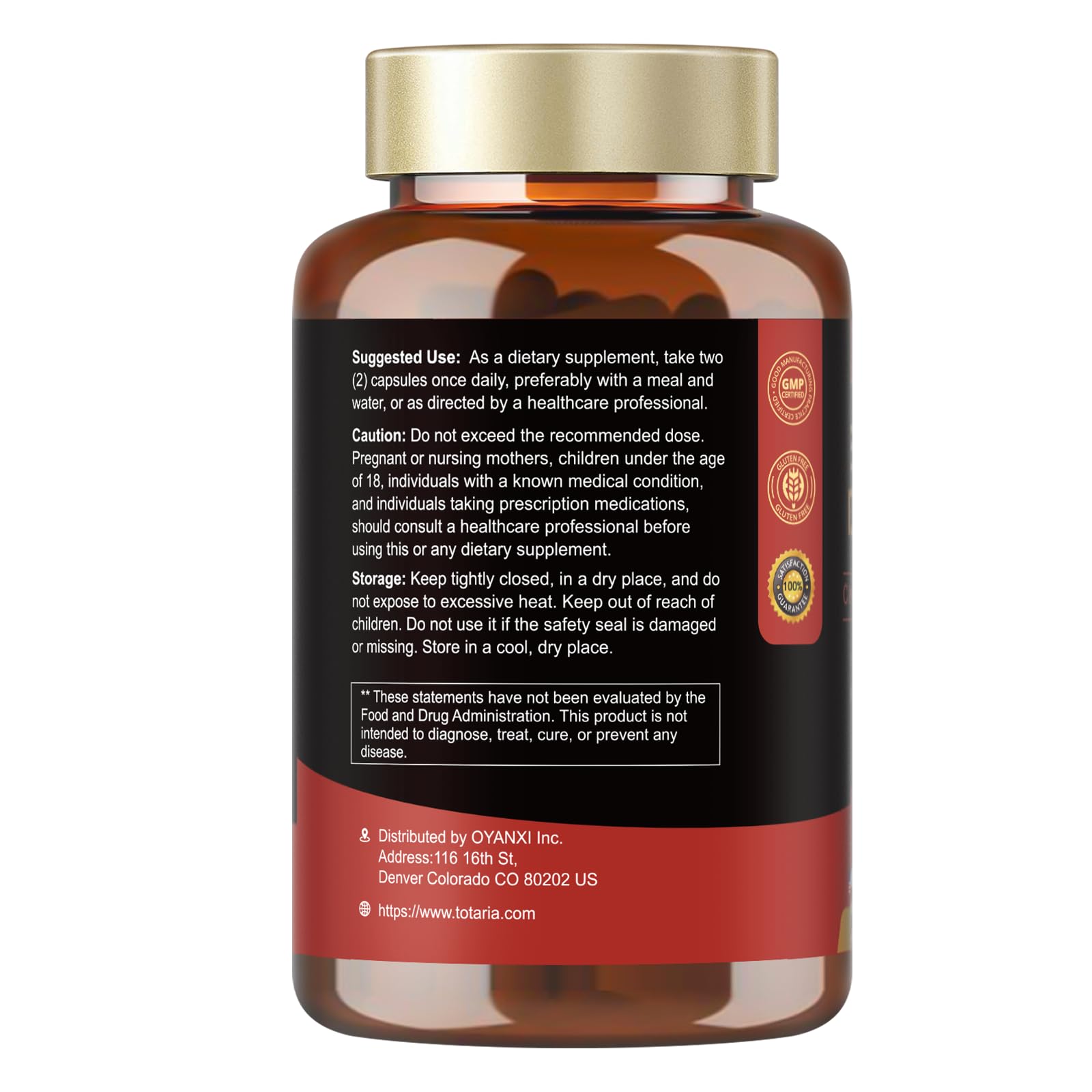 Totaria third-party lab testing seal shows independent verification.