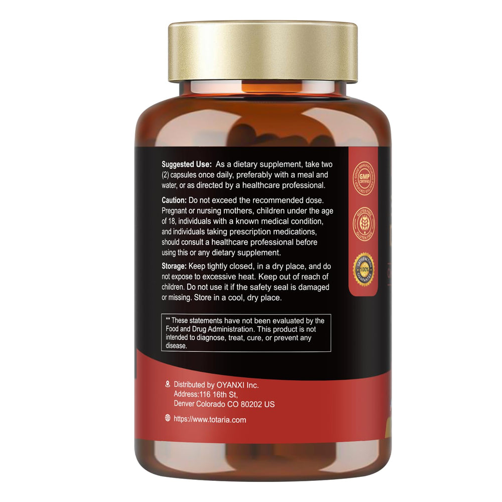 Totaria third-party lab testing seal shows independent verification.