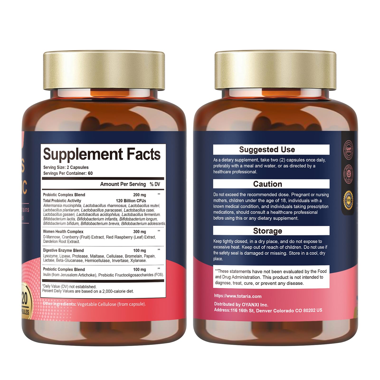 Totaria 2-pack box—moisture-proof storage note for potency
