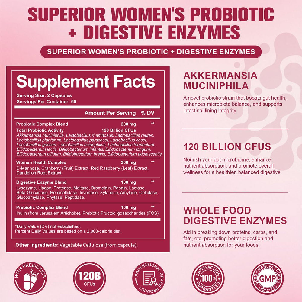Totaria women's probiotics bottle—side view highlighting easy daily use