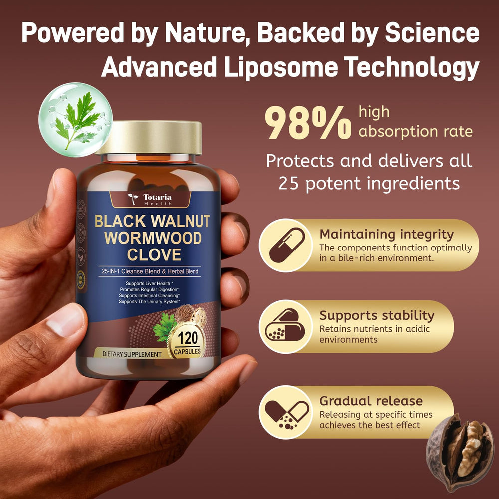 Totaria wormwood extract closeup illustrates traditional herbal balance for gut comfort.