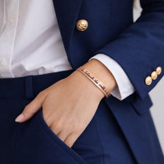 Touchstone slogan-engraved-bracelet-she-believed-she-did, a motivational accessory for her.