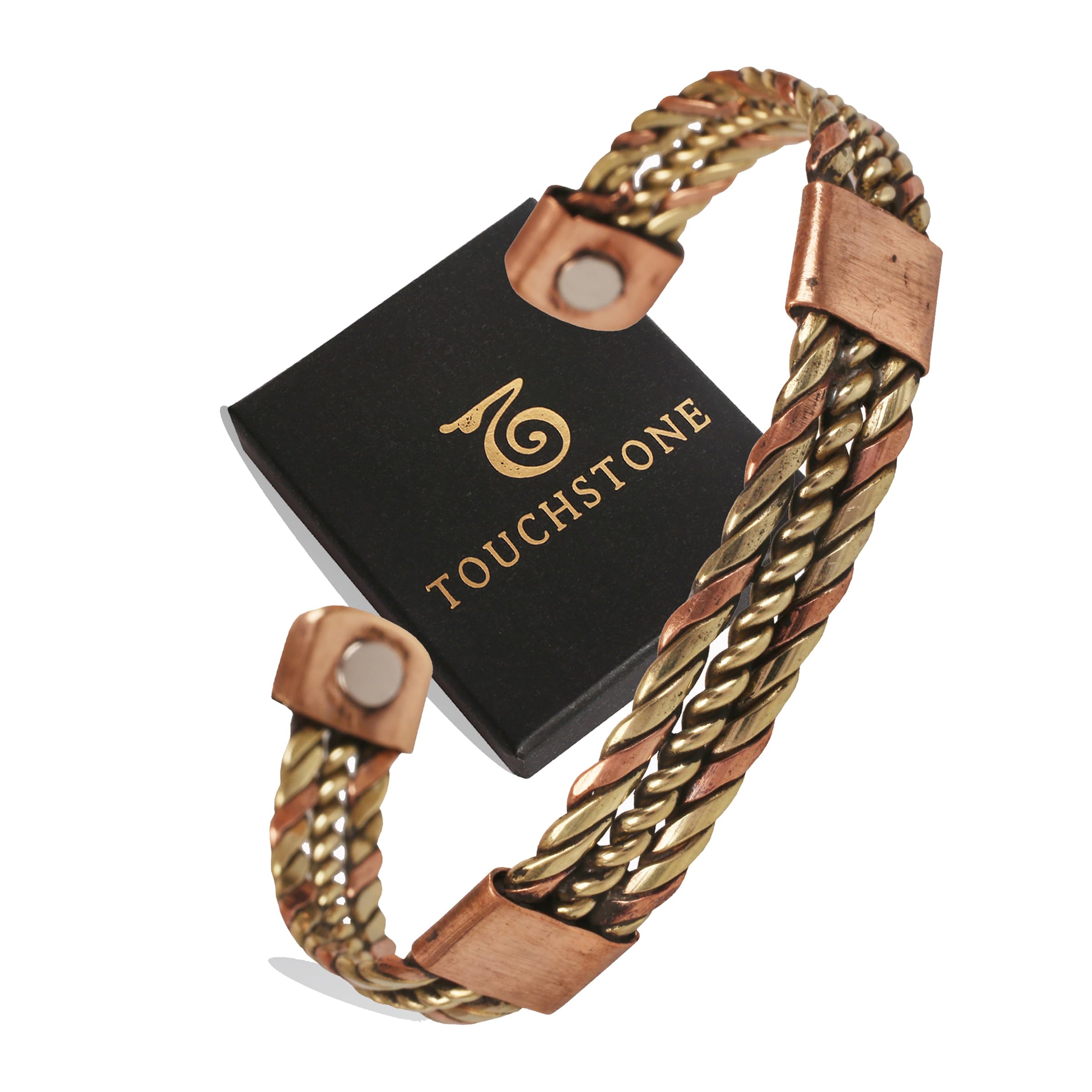 Touchstone uncoated bracelet designed to sit against the skin