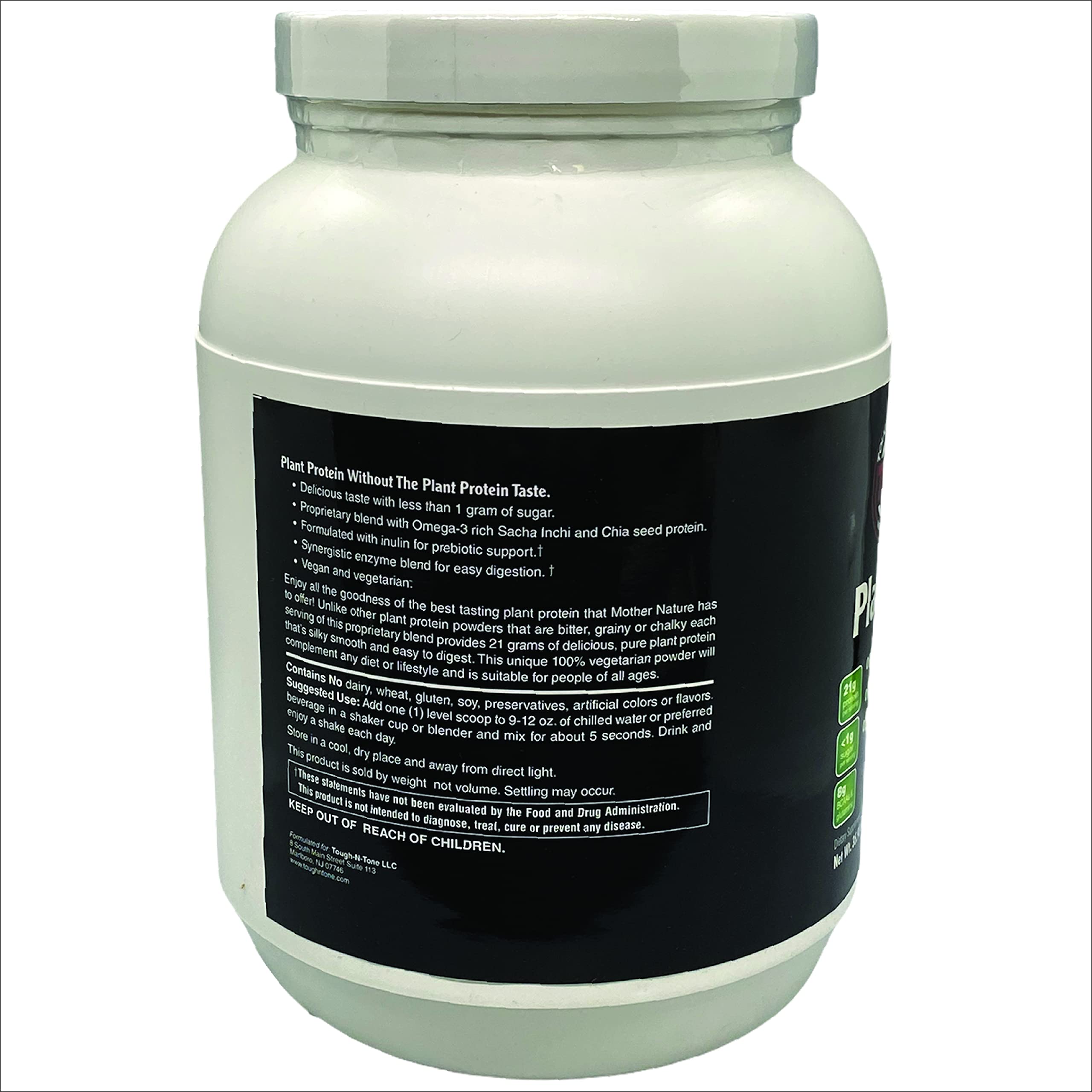 TOUGH-N-TONE blend with pea, cranberry, chia and Sacha Inchi for complete plant protein