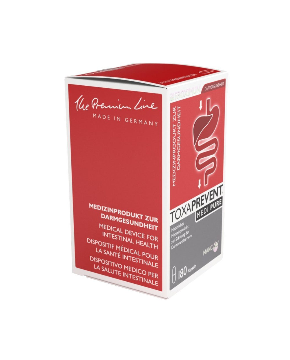 Toxaprevent Medi Pure capsules blister pack for vegan-friendly daily supplementation