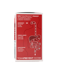 Toxaprevent Medi Pure capsules in hand, part of a clean daily routine