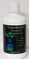 Trace Mineral Essentials label closeup showing a pure mineral source for daily use.