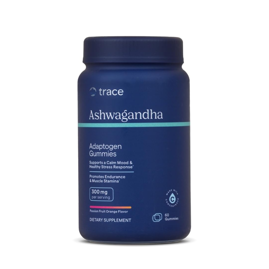Trace Minerals Ashwagandha bottle for daily calm and balance