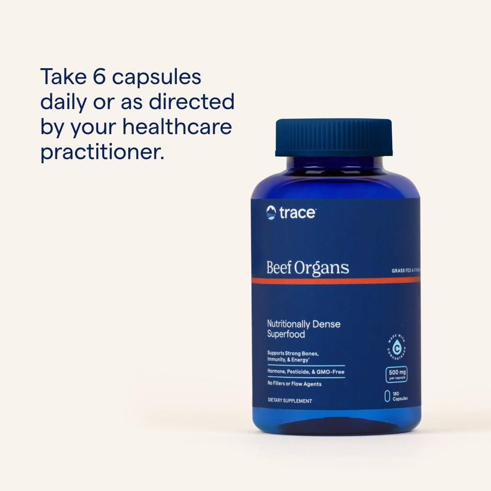 Trace Minerals Beef Organs pancreas capsules offer nutrient-dense daily benefits.