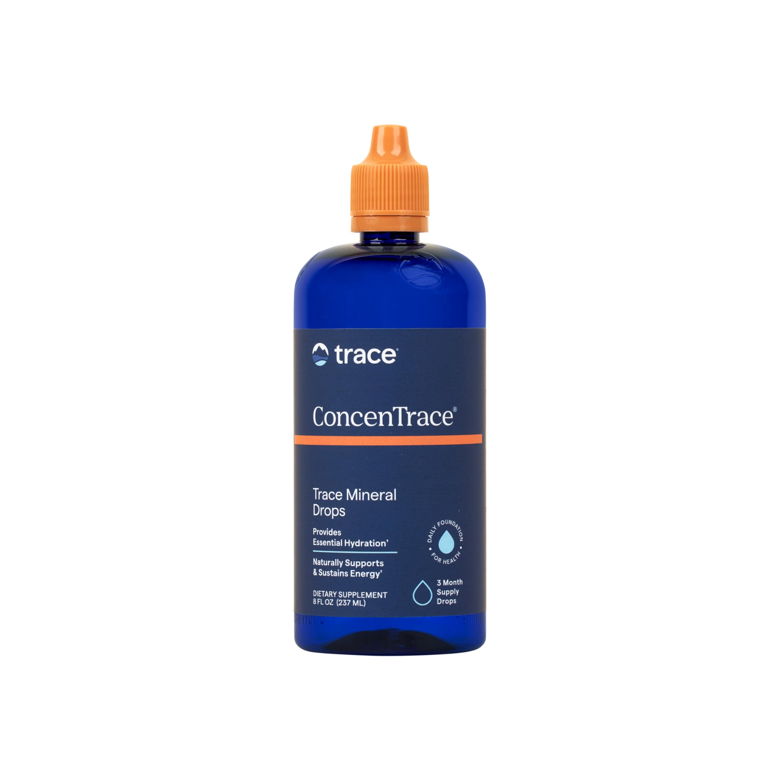 Trace Minerals ConcenTrace bottle with drops for easy remineralization in water