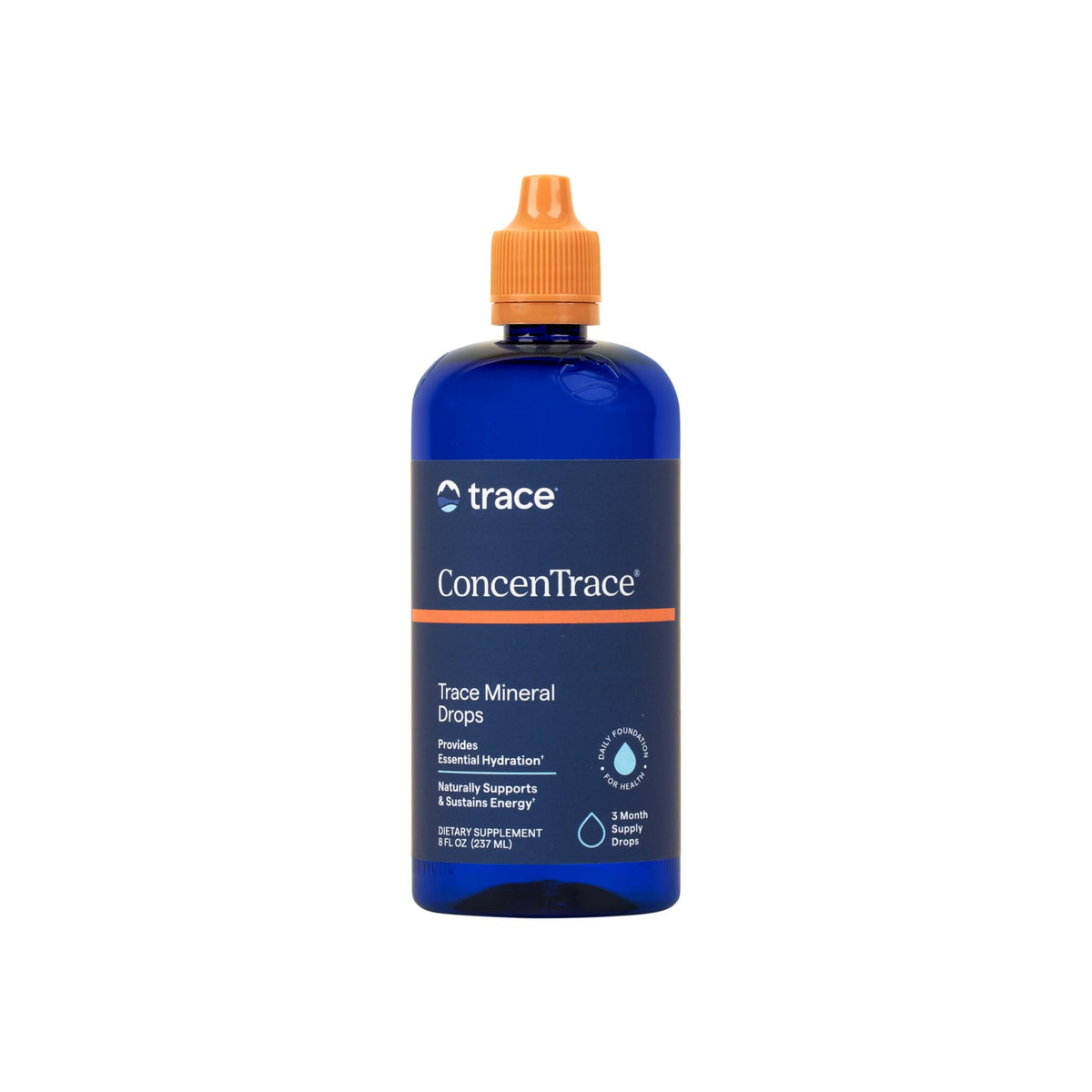 Trace Minerals ConcenTrace bottle with drops for easy remineralization in water