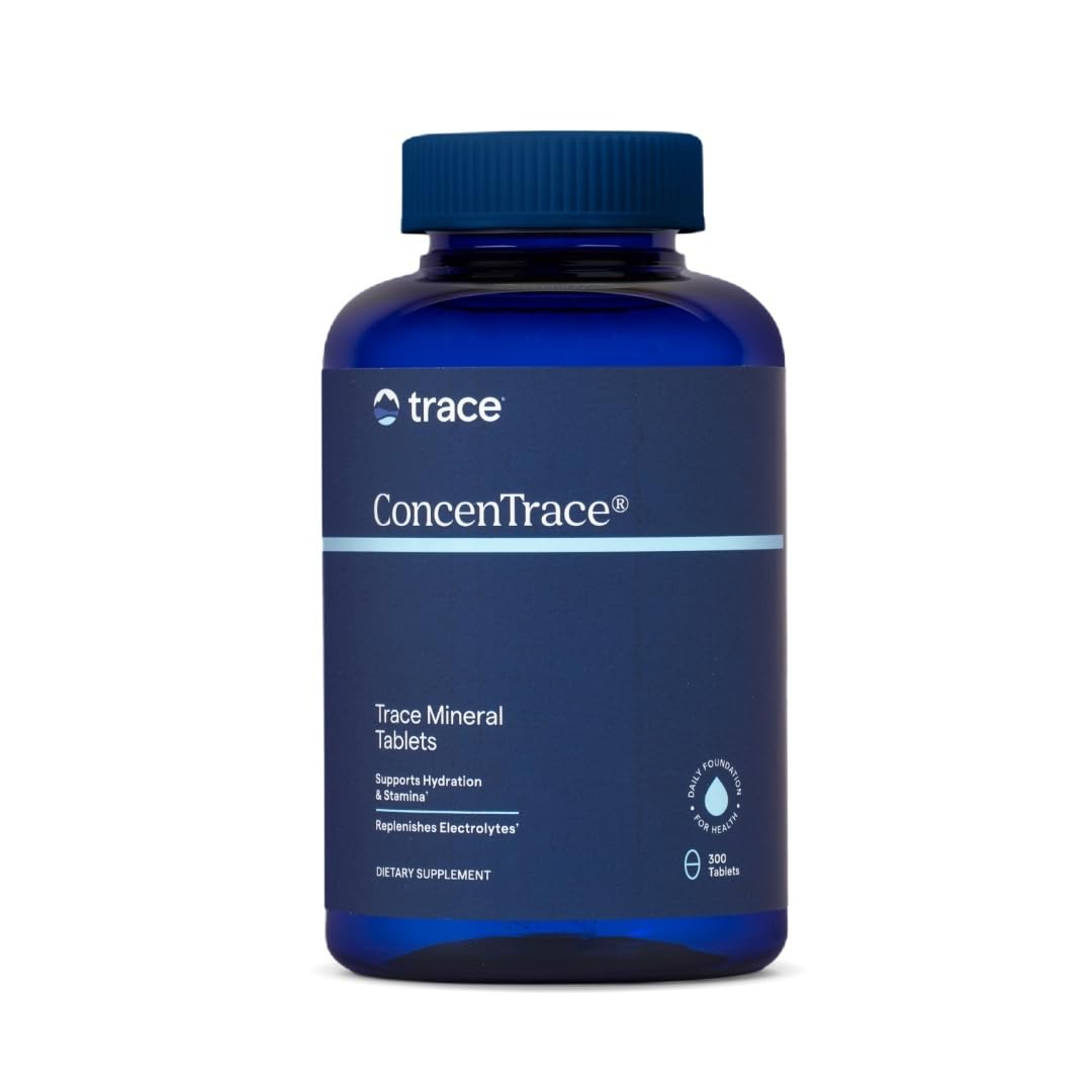 Trace Minerals ConcenTrace bottle front showing daily wellness benefits