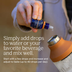 Trace Minerals ConcenTrace dropper in use for convenient remineralization
