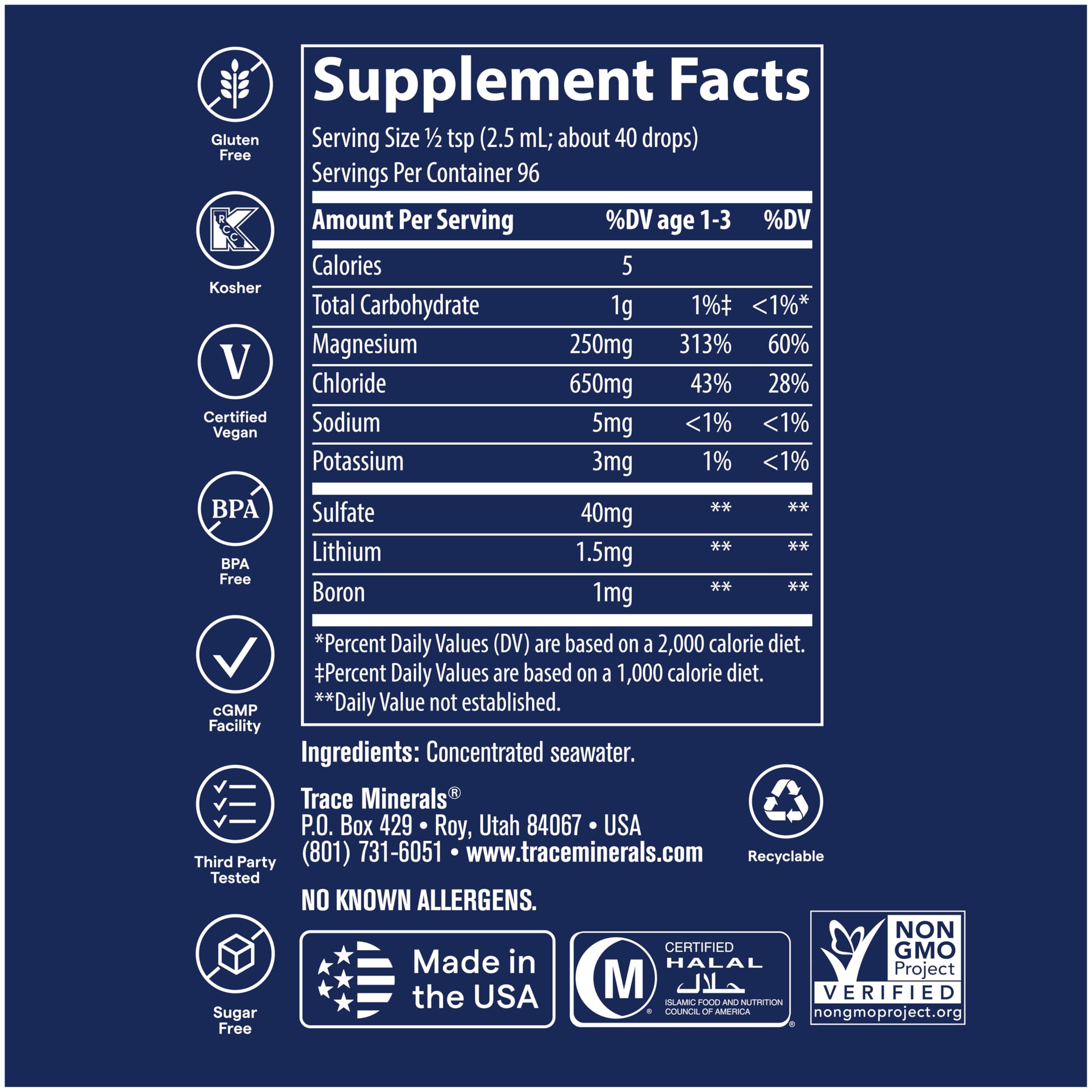 Trace Minerals ConcenTrace used in a keto-friendly lifestyle