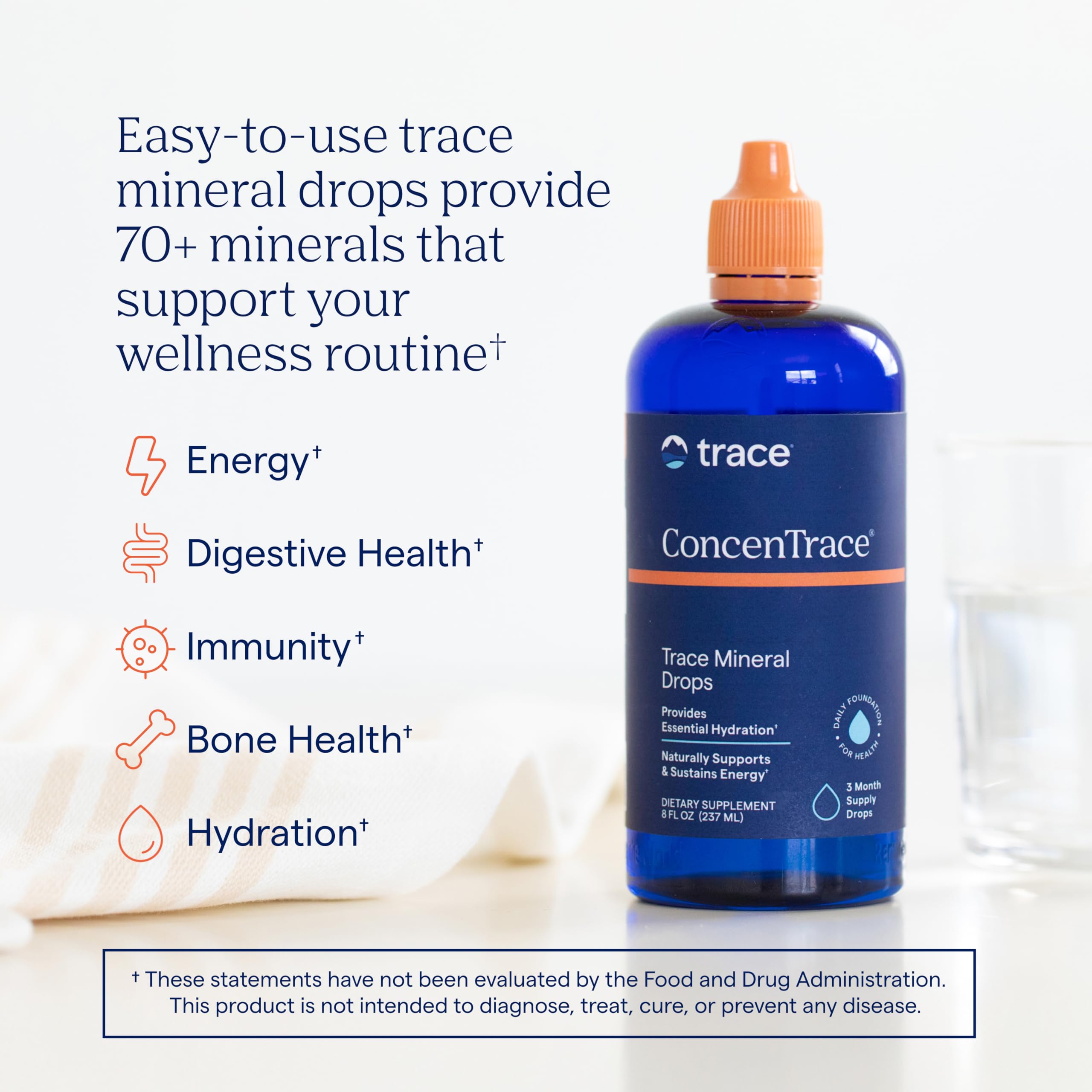 Trace Minerals ConcenTrace pour dropper for convenient daily dosing