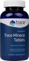 Trace Minerals ConcenTrace serving size graphic indicating three tablets per serving