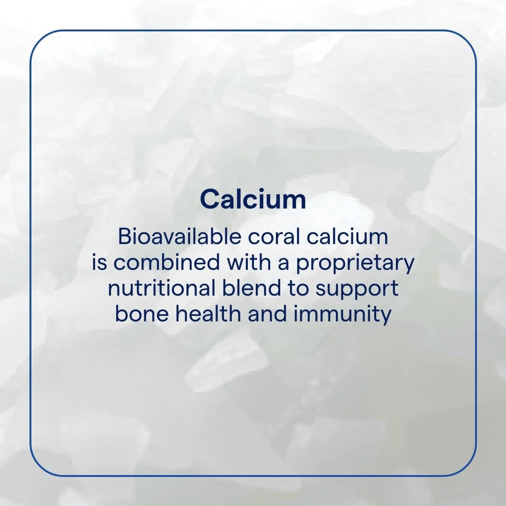 Trace Minerals Coral Calcium capsules closeup, easy-to-swallow mineral support