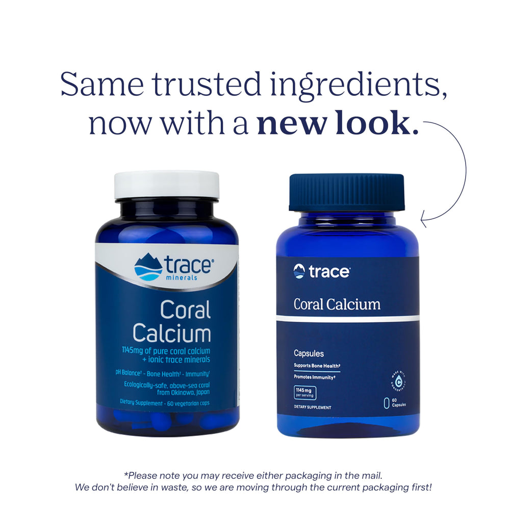 Trace Minerals Coral Calcium nutrition facts chart aids smart planning