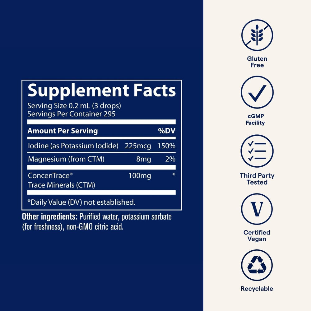 Trace Minerals IOKI01 vegan gluten-free ingredients support allergen-friendly use.